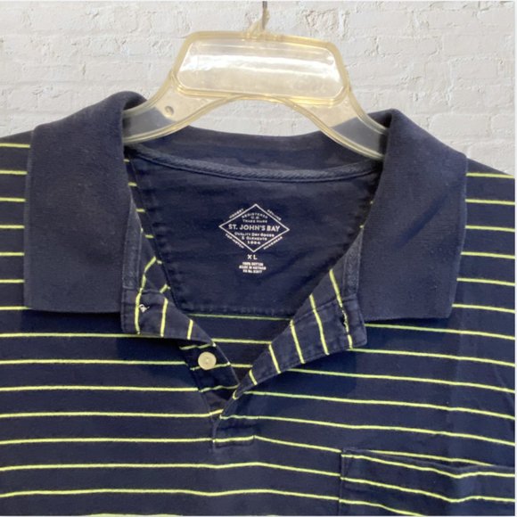 ST. JOHN'S BAY -- Polo Shirt, Large Man, Short Sleeved, Pullover, Blue - Picture 4 of 10